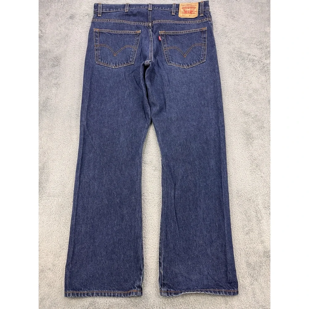 Levi's 517 Jeans Men's 40x32 Blue Bootcut  Denim Cowboy Distressed Faded Western